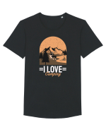 I love Camping Tricou mânecă scurtă guler larg Bărbat Skater