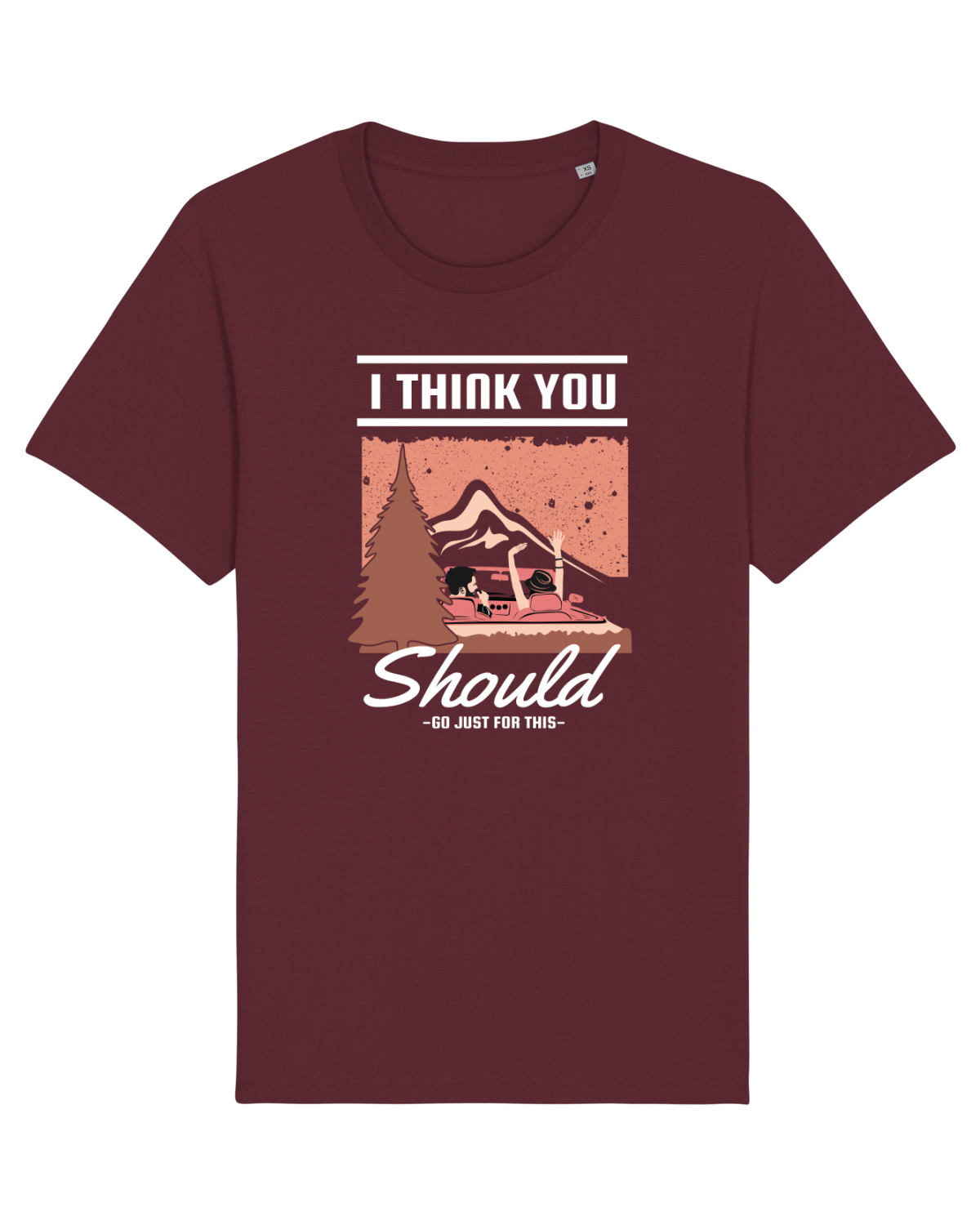 Tricou mânecă scurtă Unisex Rocker Burgundy