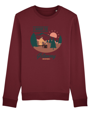I Want to Getaway Burgundy