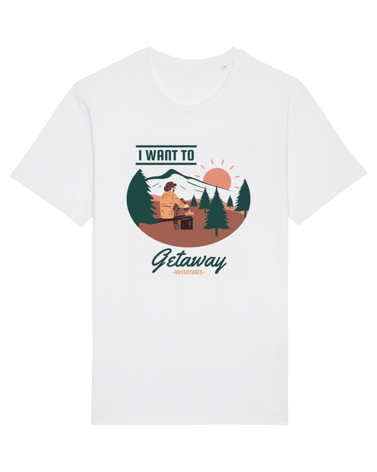 Tricou mânecă scurtă Unisex Rocker White