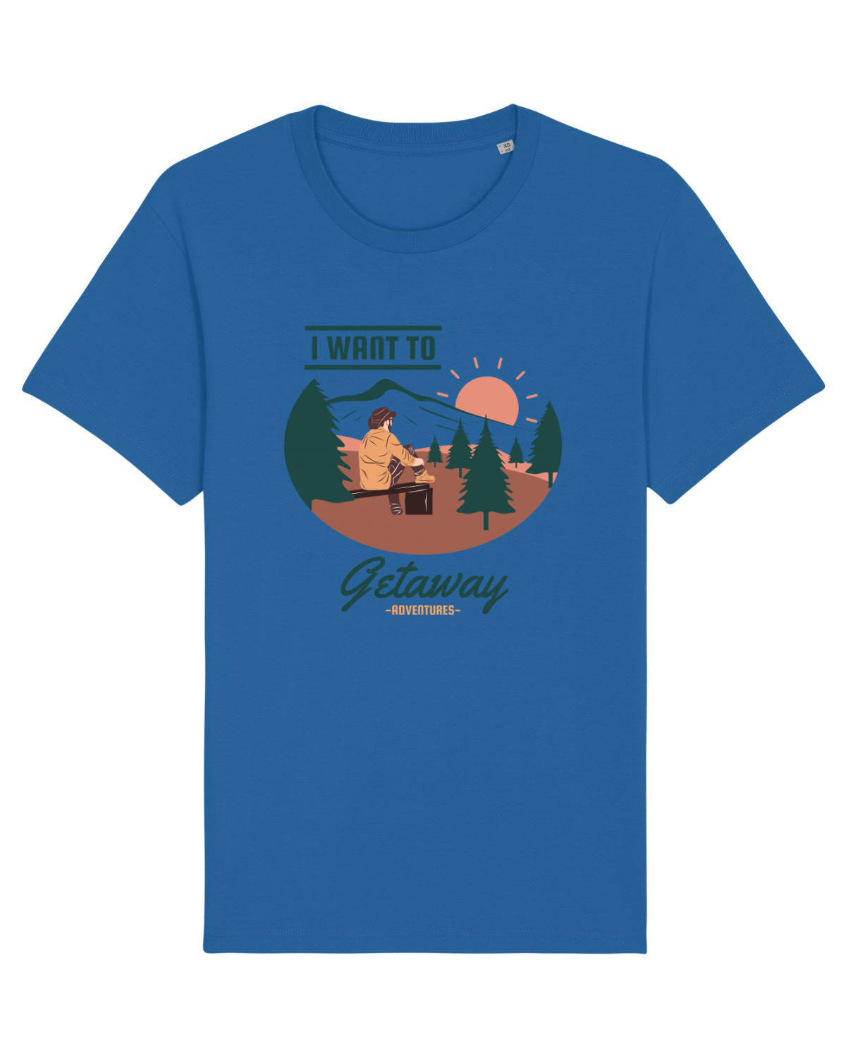 Tricou mânecă scurtă Unisex Rocker Royal Blue