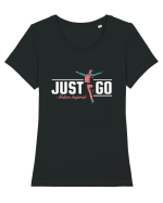 Just Go Tricou mânecă scurtă guler larg fitted Damă Expresser