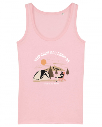 Keep Calm and Camp On Cotton Pink