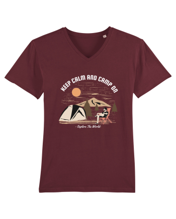 Keep Calm and Camp On Burgundy