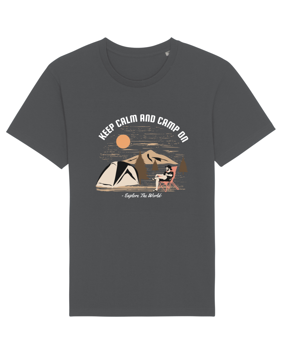 Tricou mânecă scurtă Unisex Rocker Anthracite