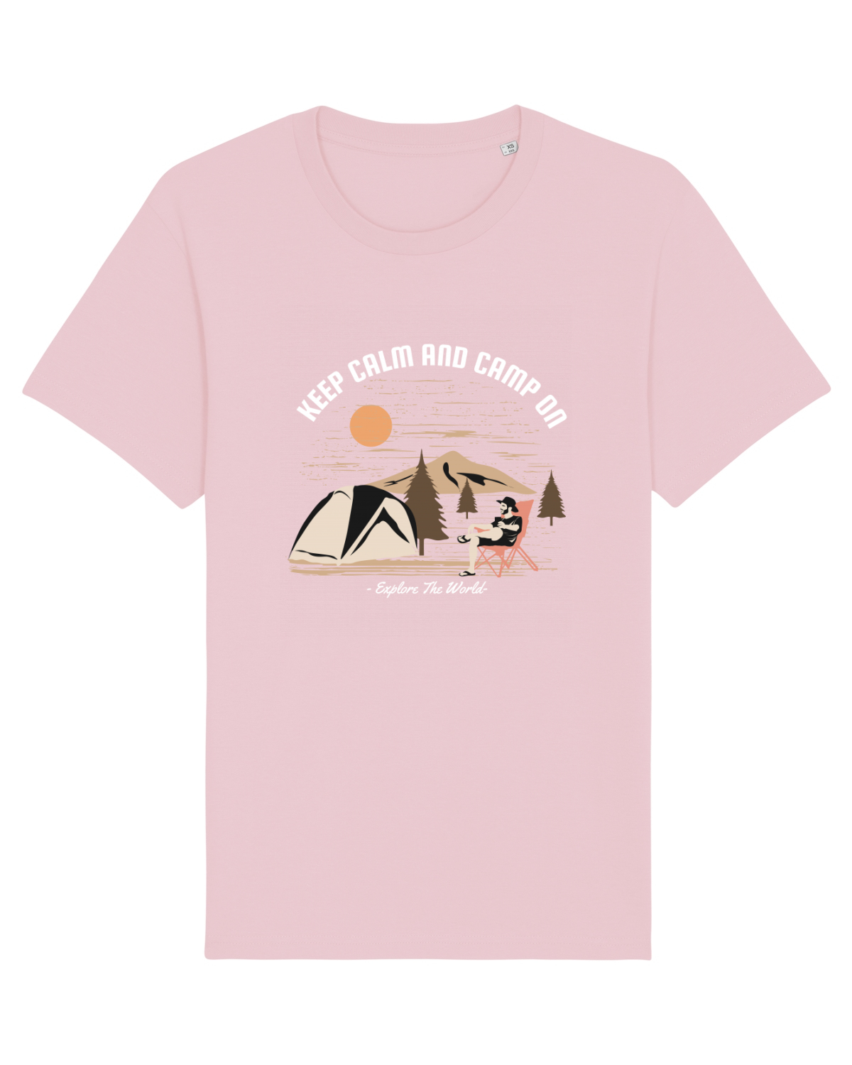 Tricou mânecă scurtă Unisex Rocker Cotton Pink