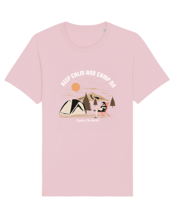 Keep Calm and Camp On Cotton Pink