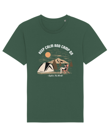 Keep Calm and Camp On Bottle Green