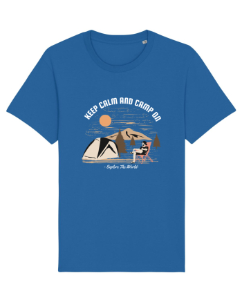 Keep Calm and Camp On Royal Blue