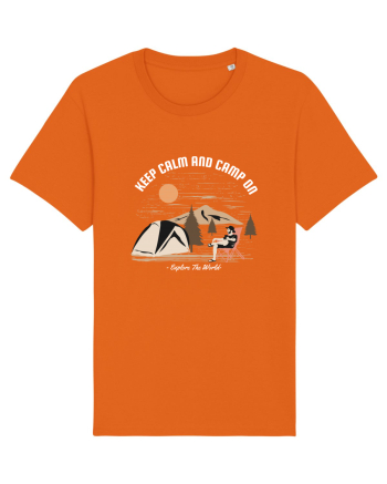 Keep Calm and Camp On Bright Orange