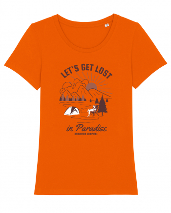 Lets Get Lost In Paradise Bright Orange