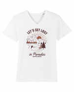 Lets Get Lost In Paradise Tricou mânecă scurtă guler V Bărbat Presenter