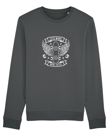 Less Work More Skateboard White Anthracite