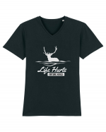 Life Hurts Nature Heals Tricou mânecă scurtă guler V Bărbat Presenter