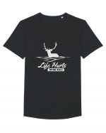 Life Hurts Nature Heals Tricou mânecă scurtă guler larg Bărbat Skater