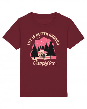 Life is Better Around a Campfire Burgundy