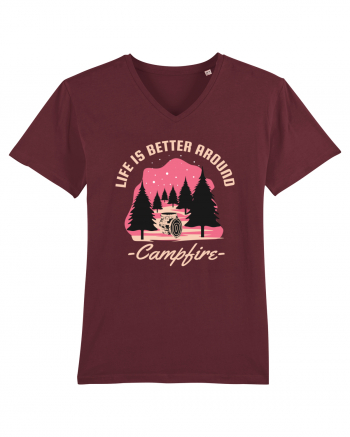 Life is Better Around a Campfire Burgundy