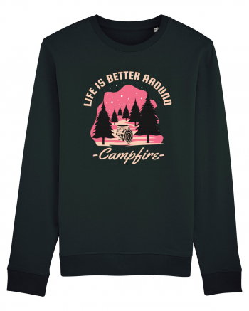 Life is Better Around a Campfire Black