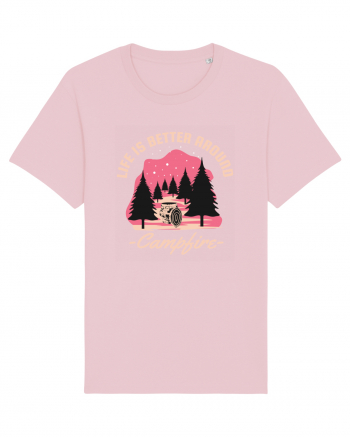 Life is Better Around a Campfire Cotton Pink