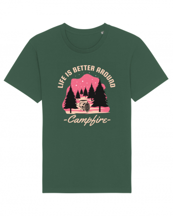 Life is Better Around a Campfire Bottle Green