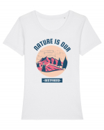 Nature is Our Best Friend Tricou mânecă scurtă guler larg fitted Damă Expresser