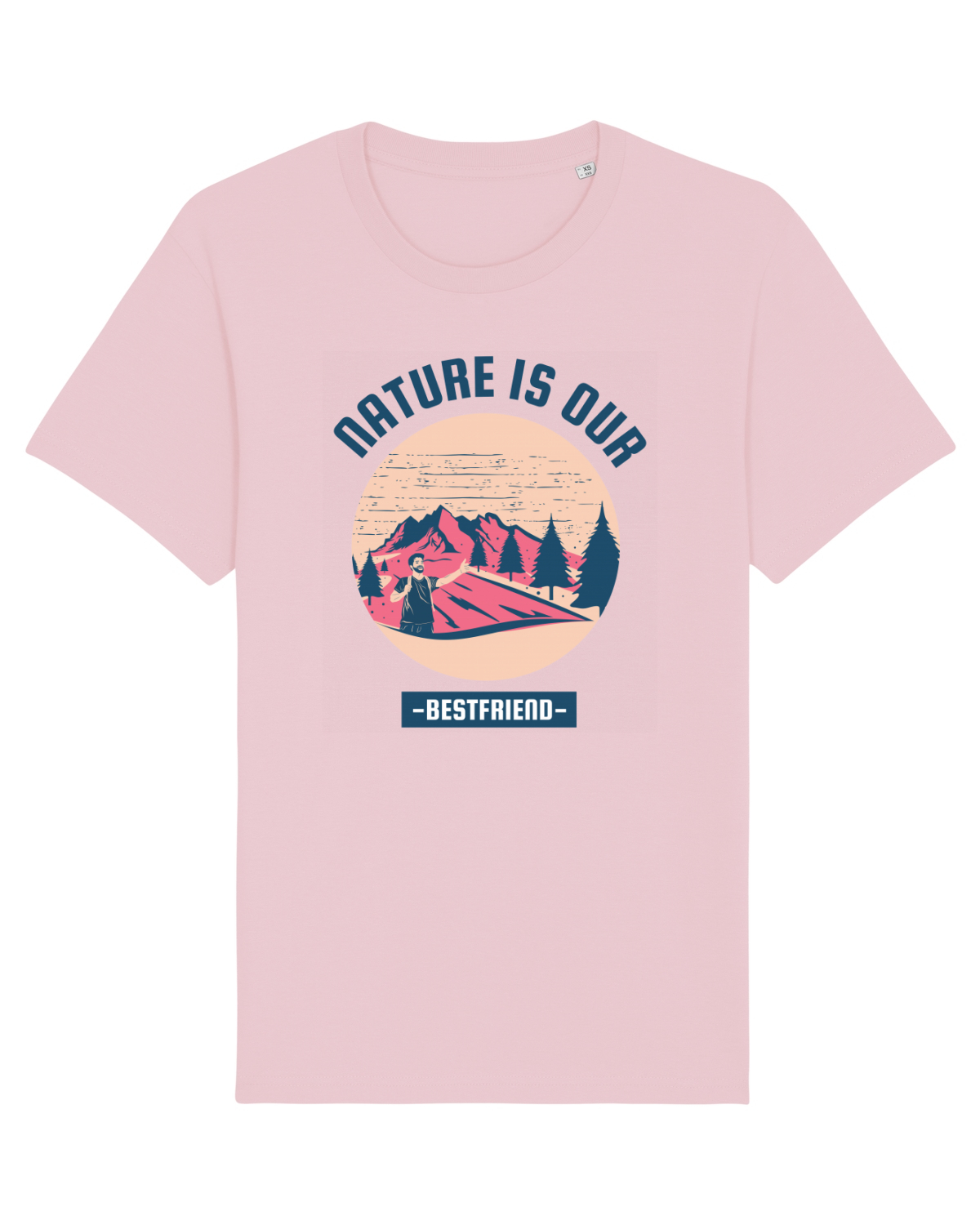 Tricou mânecă scurtă Unisex Rocker Cotton Pink