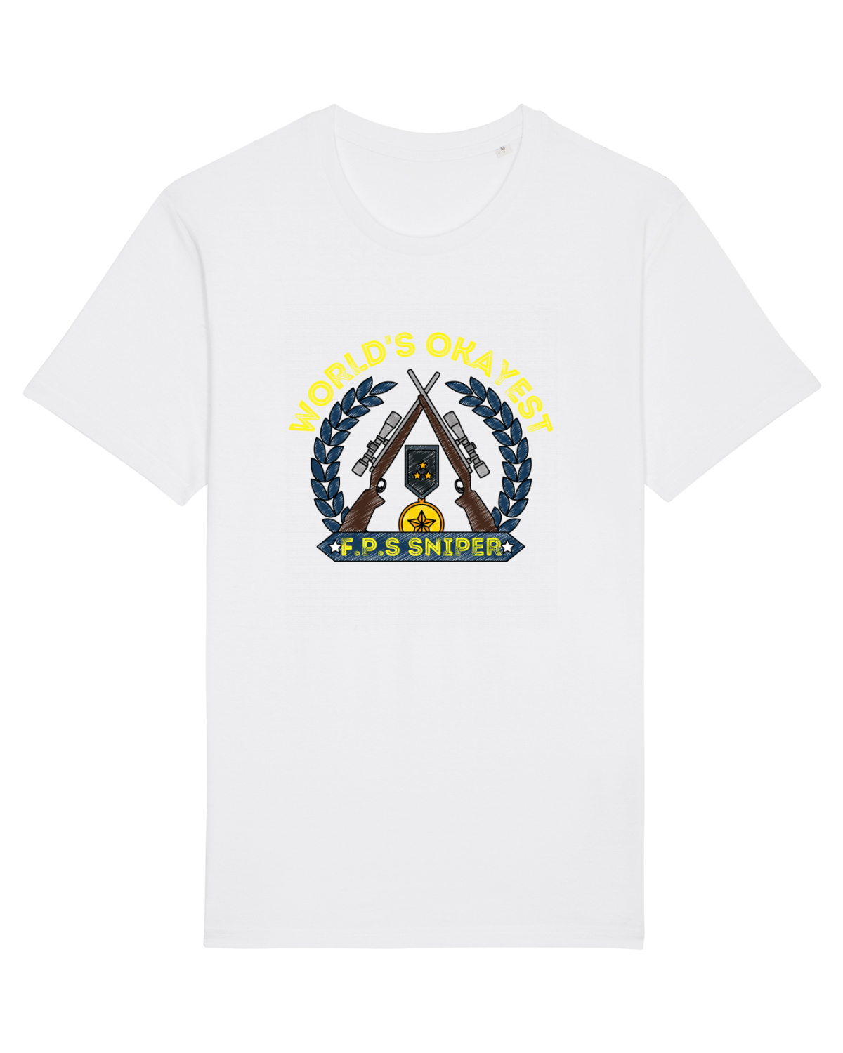 Tricou mânecă scurtă Unisex Rocker White