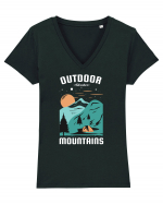 Outdoor Adventure Tricou mânecă scurtă guler V Damă Evoker