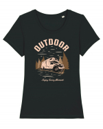 Outdoor Enjoy Every Moment Tricou mânecă scurtă guler larg fitted Damă Expresser