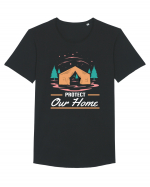 Protect Our Home Tricou mânecă scurtă guler larg Bărbat Skater