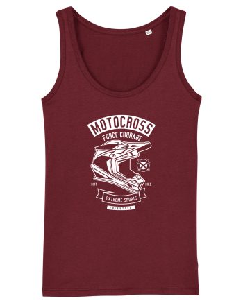 Motocross Extreme Sports White Burgundy