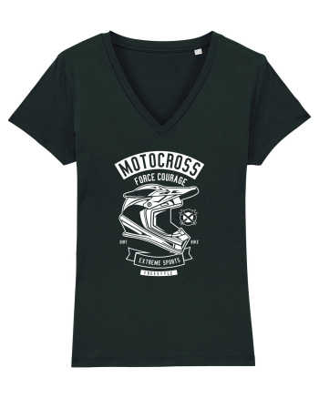 Motocross Extreme Sports White Black