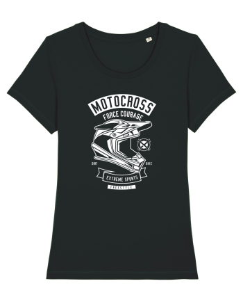 Motocross Extreme Sports White Black