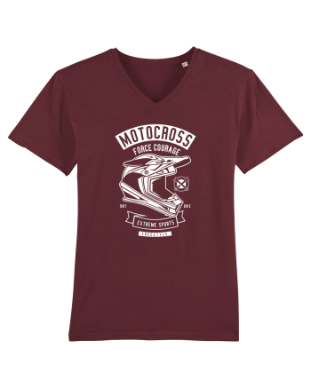 Motocross Extreme Sports White Burgundy