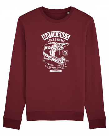 Motocross Extreme Sports White Burgundy