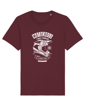 Motocross Extreme Sports White Burgundy