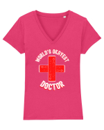 Pentru Doctori  Tricou mânecă scurtă guler V Damă Evoker