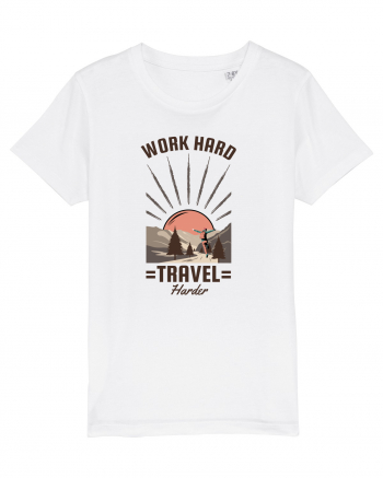 Work Hard Travel Harder White