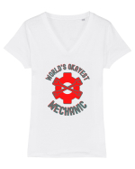 Pentru Mecanici Tricou mânecă scurtă guler V Damă Evoker