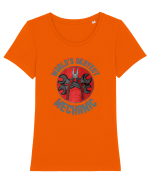 Pentru Mecanici Tricou mânecă scurtă guler larg fitted Damă Expresser