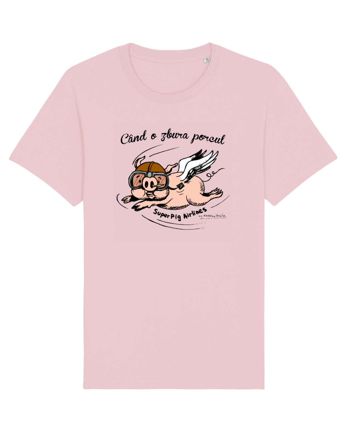 Tricou mânecă scurtă Unisex Rocker Cotton Pink