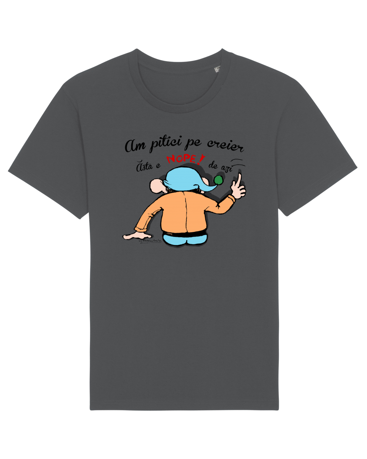 Tricou mânecă scurtă Unisex Rocker Anthracite