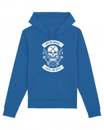 Moto Garage Skull White Royal Blue