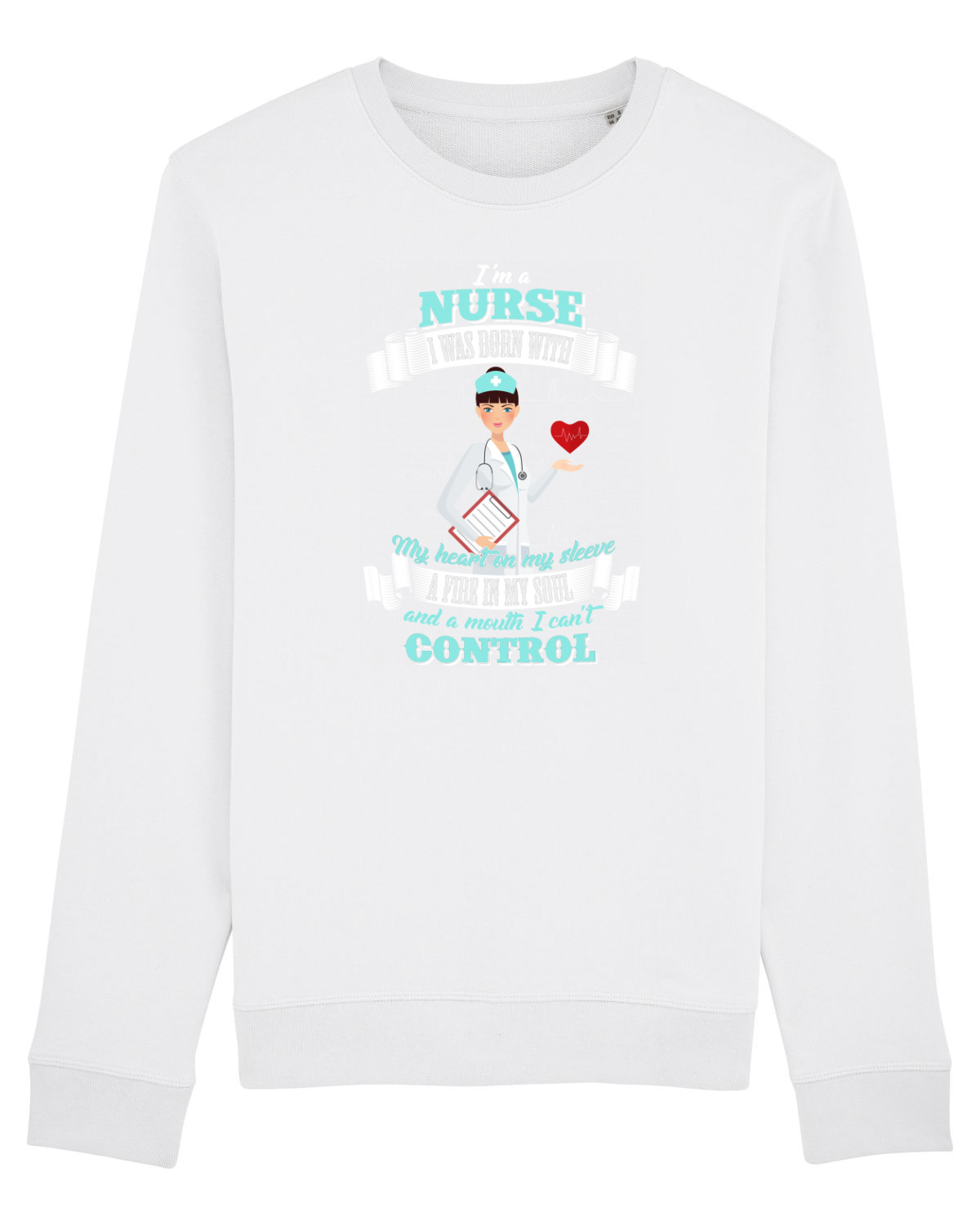 Bluză mânecă lungă Unisex Rise White