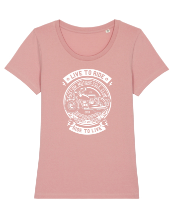 Moto Vintage Live to Ride White Canyon Pink