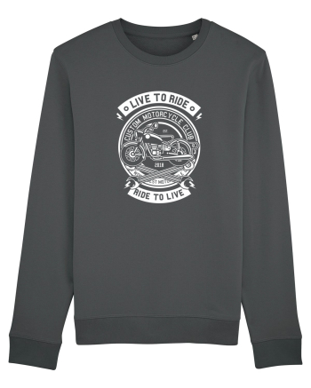 Moto Vintage Live to Ride White Anthracite