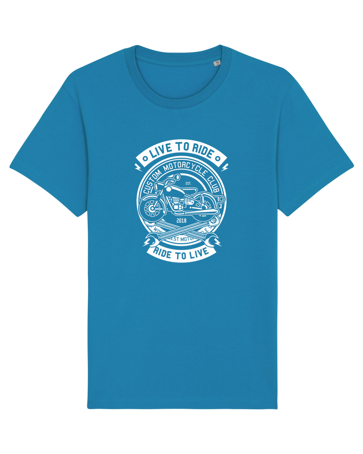 Tricou mânecă scurtă Unisex Rocker Azur