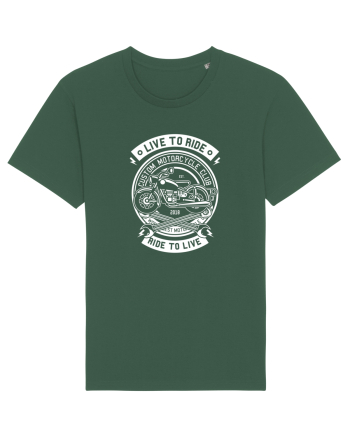 Moto Vintage Live to Ride White Bottle Green