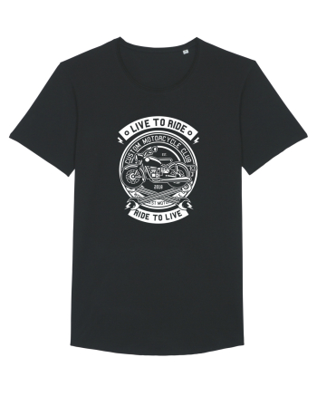 Moto Vintage Live to Ride White Black
