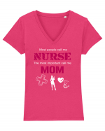 NURSE Tricou mânecă scurtă guler V Damă Evoker